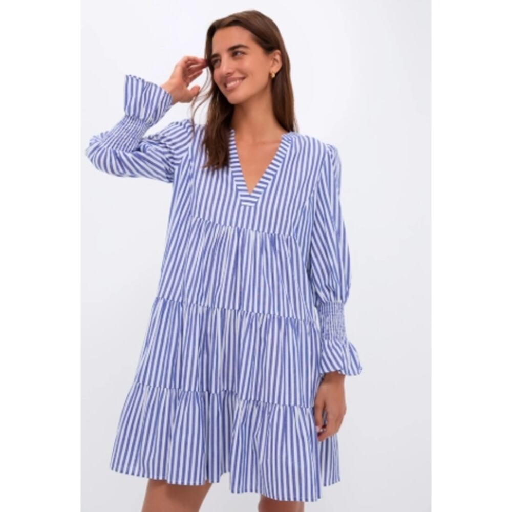 Md Pomander Place Tuckernuck Blue & White Stripe Cotton Poplin Kenzo Dress Beach